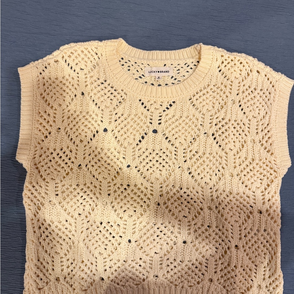 SOLD. Lucky Brand Women's Beige Knit Sweater